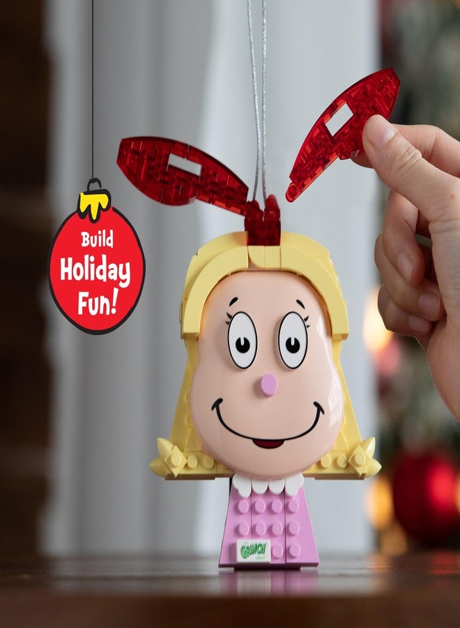Brickcraft The Grinch Cindy Lou Who Ornament Building Set, 121 PCS Holiday Brick Craft Kit with Display Stand, Christmas Tree Decoration for Kids Adults Collectors, Classic Movie Inspired Gift - Image 4